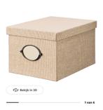 2 IKEA Kvarnvik opbergdozen - linnen look, Huis en Inrichting, Ophalen, Nieuw, Overige materialen, Minder dan 50 cm