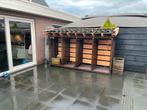 Te koop mooie stalen hout opslag, Tuin en Terras, Haardhout, 3 tot 6 m³, Ophalen, Overige houtsoorten, Blokken
