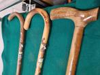 wandelstokken van hout drie stuks, Diversen, Wandelstokken, Ophalen of Verzenden, 'T Olde Gre-j, Info@toldegrej.nl, Endepoelstraat 20f Didam
