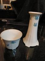 Antieke  porseleine kandelaar met kommetje -, Antiek en Kunst, Antiek | Porselein, Ophalen of Verzenden