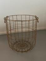 Metalen Mand - Gouden Draadmand, Huis en Inrichting, Woonaccessoires | Schalen en Manden, Overige materialen, Mand, Rond, Ophalen of Verzenden