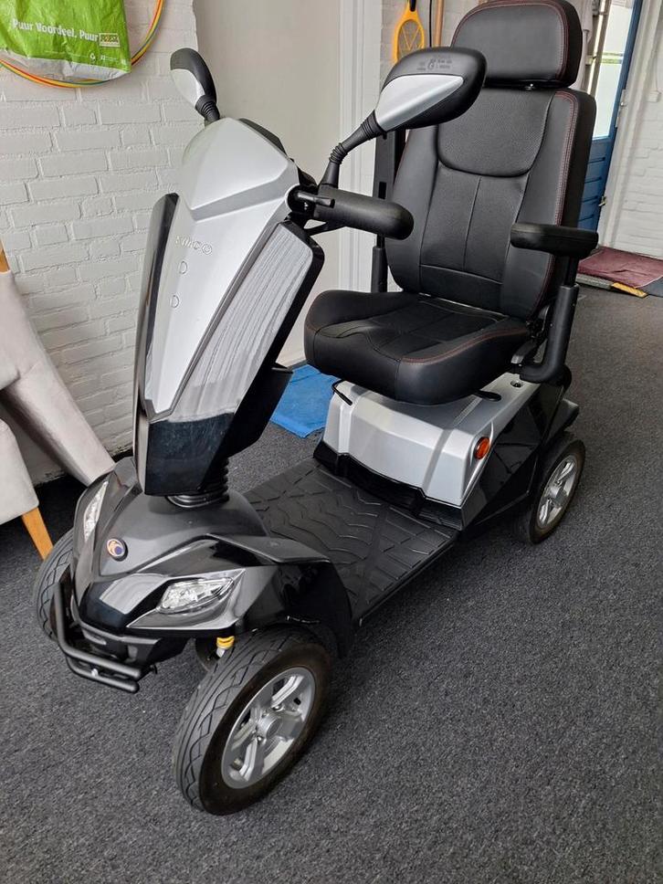 Kymco scootmobiel New maxer. 19 km/h. zilver/zwart, Diversen, Brommobielen en Scootmobielen, 46 km of meer, Ophalen