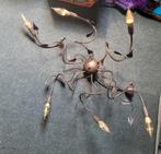 Vintage kroonluchter met metalen bladeren, Ophalen of Verzenden, Gebruikt, Metaal, Vintage