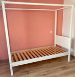 Licht Eenpersoonsbed Wit Hout, Kinderen en Baby's, Kinderkamer | Bedden, Ophalen, Zo goed als nieuw, Minder dan 140 cm, 85 tot 100 cm