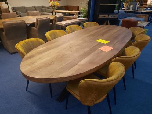 Mango ovaal 300cm op voorraad, Huis en Inrichting, Tafels | Eettafels, Nieuw, 100 tot 150 cm, 200 cm of meer, Vijf personen of meer