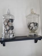 Nalatenschap: 2 grote (50cm) glazen potten samen € 40 !, Antiek en Kunst, Antiek | Glas en Kristal, Ophalen of Verzenden