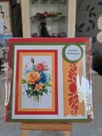 Kaartje verjaardag oranje/rode rozen, Ophalen of Verzenden, Nieuw, Overige thema's