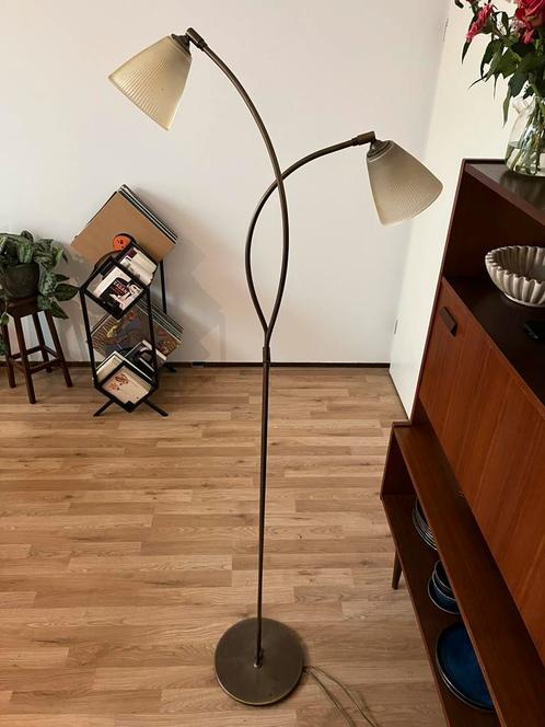 Vintage vloerlamp (met dimmer!), Huis en Inrichting, Lampen | Vloerlampen, Gebruikt, 150 tot 200 cm, Metaal, Ophalen