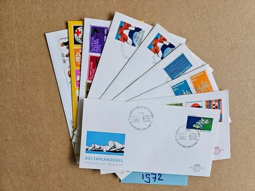 FDC JAAR 1972 - BIJNA COMPLEET - 9 EERSTE DAG ENVELOPPEN, Postzegels en Munten, Postzegels | Eerstedagenveloppen, Onbeschreven