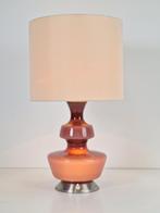 Vintage Deense glazen tafellamp Holmegaard Denmark ‘60 paars, Huis en Inrichting, Lampen | Tafellampen, Minder dan 50 cm, Gebruikt