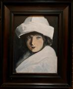 Schilderij vintage in klassieke lijst, Ophalen of Verzenden