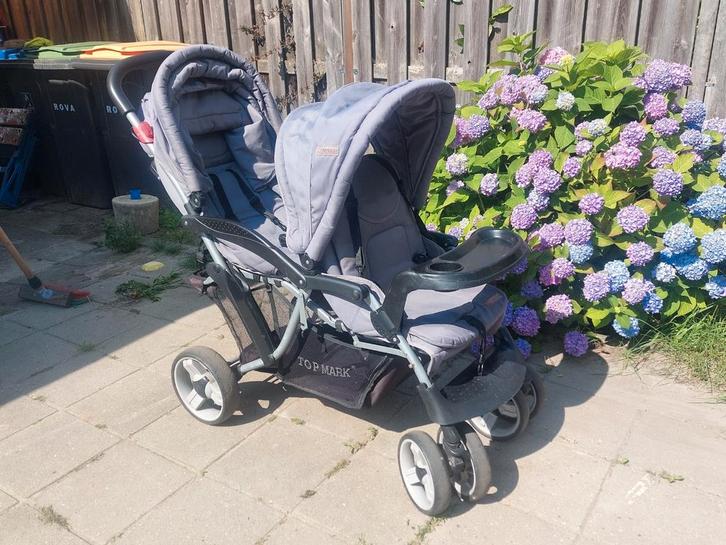 Topmark Riley duowagen incl. baby inzet en regenhoes, Kinderen en Baby's, Kinderwagens en Combinaties, Gebruikt, Overige merken