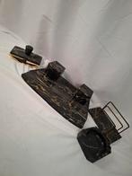 Prachtige portoro marmeren bureauset, 4-delig, Ophalen of Verzenden