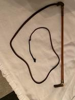 Mooie antieke leren jacht zweep met slag en zilver, Ophalen of Verzenden, Zo goed als nieuw, Dressuur