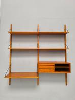 Deense Royal Denmark vintage jaren 60 teak wandsysteem, Huis en Inrichting, Kasten | Wandmeubels, Ophalen, Teakhout, Zo goed als nieuw