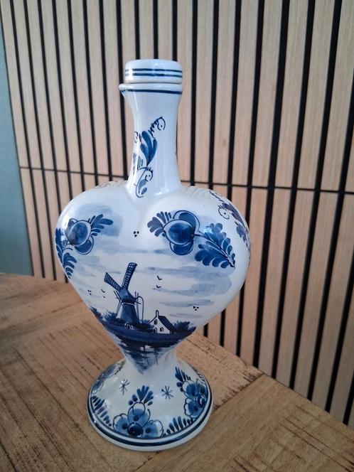 Delfts Blauwe Hartvormige Fles, Antiek en Kunst, Antiek | Vazen, Ophalen of Verzenden