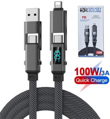 3 in 1 USB Retractable Cable with Type C, Lightening beschikbaar voor biedingen