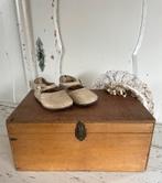 Brocante oud houten kistje met sluiting, Ophalen of Verzenden