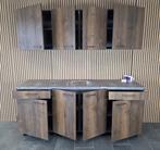 NIEUWE Q-Line ARTEGO Keuken ca. 210 cm breed / INNOVARE, Bruin, Verzenden, Nieuw, Enkelwandige keuken