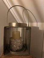 Windlicht metaal met glas, Ophalen of Verzenden, Zo goed als nieuw, Metaal, 50 tot 75 cm