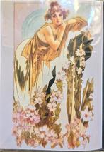 Unieke Alphonse Mucha Wereld Art Nouveau dag Print Poster#3, Antiek en Kunst, Verzenden