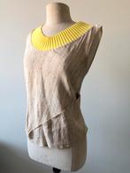 Conni Kaminski zijden design top - S, Geel, Ophalen of Verzenden, Zo goed als nieuw, Maat 36 (S)
