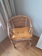 rieten stoel, Huis en Inrichting, Stoelen, Ophalen, Bruin, Riet of Rotan, Zo goed als nieuw