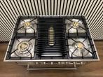 Luxe Boretti Fornuis 5 pits met Frytop RVS 90 cm, Witgoed en Apparatuur, Fornuizen, Fornello Esperta, Ophalen of Verzenden, Zo goed als nieuw