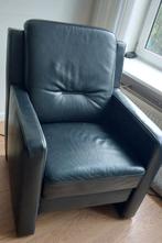 Gratis zwarte leren fauteuil, Ophalen of Verzenden, Gebruikt, 75 tot 100 cm, 50 tot 75 cm