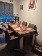 Eethoek stoelen, Huis en Inrichting, Stoelen, Ophalen, Hout, Gebruikt, Bruin