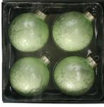 Kerstballen lichtgroen set/4, Verzenden, Nieuw, Kerst of Sinterklaas