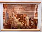 Historische schoolplaat Middeleeuws klooster, Ophalen of Verzenden, Geschiedenis