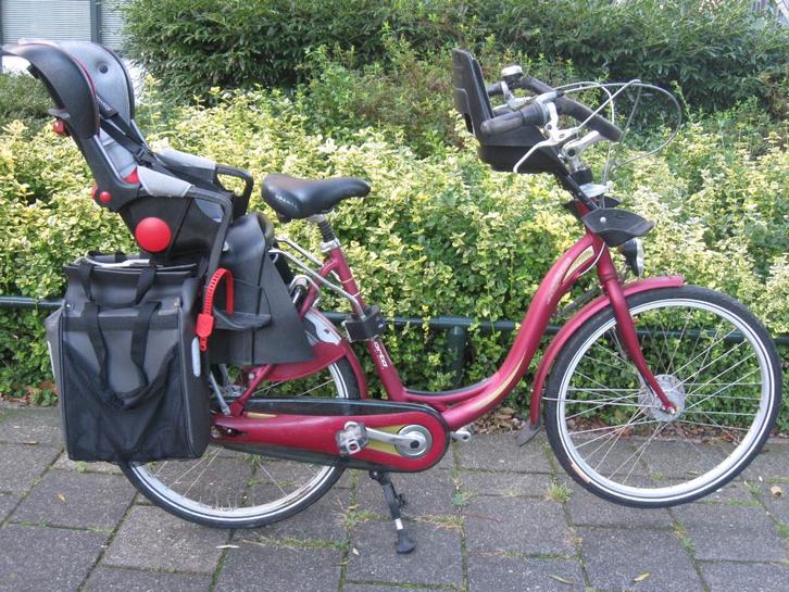 moederfiets sparta amazone, Fietsen en Brommers, Fietsen | Dames | Moederfietsen, Gebruikt, Sparta, 53 tot 56 cm, 2 zitjes, Dubbele standaard