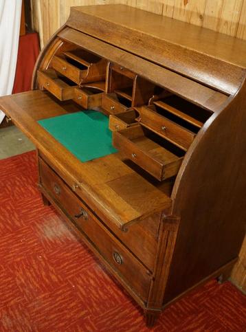Antiek roltop bureau Computer rolluik buro meubel secretaire beschikbaar voor biedingen