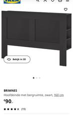 IKEA BRIMNES hoofdeinde zwart - 160, 160 cm, Zo goed als nieuw, Hout, Zwart