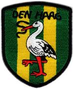 Den Haag vlag schild stoffen opstrijk patch embleem #3, Verzenden, Nieuw, Overige typen