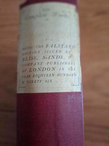 Flagstaff Edition 1896 William Shakespeare engels. beschikbaar voor biedingen