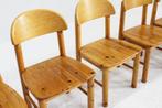 Vintage eetkamer stoelen in grenenhout van Rainer Daumiller, Ophalen, Gebruikt, Bruin, Vintage