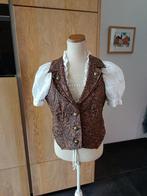 Vintage leren gilet Mandarin&Mint  S-M, Mandarin&Mint, Ophalen of Verzenden, Zo goed als nieuw