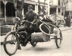 Vervoer-Foto-A-442- Vrouw in zijspan met Fiets, Verzenden, 1980 tot heden, Nieuw, Overige onderwerpen