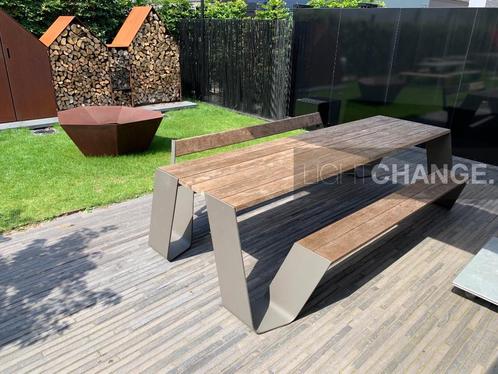 Extremis Hopper 300 cm picknicktafel tafel incl. rugleuning, Tuin en Terras, Picknicktafels, Zo goed als nieuw, Rechthoekig, Ophalen