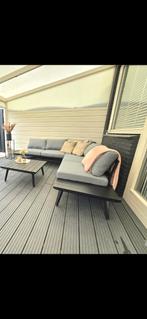 Mooi zwarte loungeset, Tuin en Terras, Tuinsets en Loungesets, Bank, Aluminium, Ophalen of Verzenden, Zo goed als nieuw
