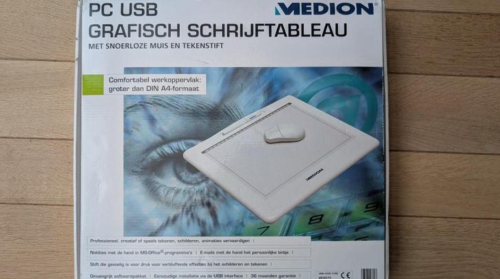 Medion MD9570 Grafisch schrijftableau / tablet / tekenpen, Computers en Software, Tekentablets, Gebruikt, Bedraad, Ophalen of Verzenden