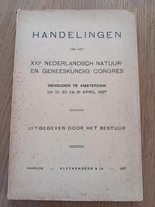 XXIe Nederlandsch Natuur-en Geneeskundig Congres 1927, Boeken, Wetenschap, Gelezen, Natuurwetenschap, Ophalen of Verzenden