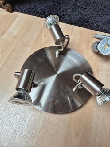 Plafondlamp rond 3 spots halogeen incl lamp beschikbaar voor biedingen