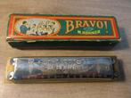Vintage Bravo Hohner mondharmonica, Ophalen of Verzenden, Gebruikt, Met koffer of doosje