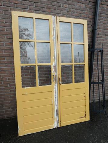 Hardhouten set serre deuren (152 cm x 226,5 cm) BxH beschikbaar voor biedingen