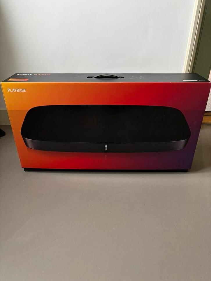 SONOS PLAYBASE (S2, Zwart) inclusief optische kabel, Audio, Tv en Foto, Soundbars, Zo goed als nieuw, Met ingebouwde subwoofer