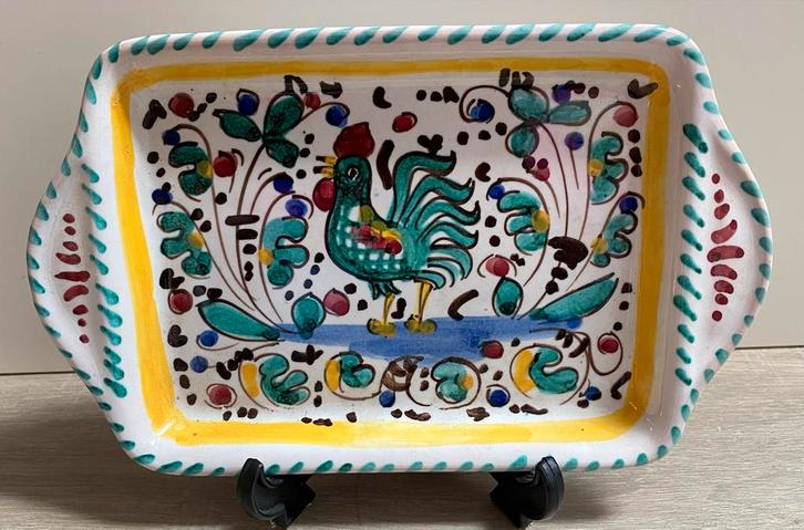 Majolica/Deruta Schaaltje Haan Decor, Huis en Inrichting, Keuken | Servies, Gebruikt, Overige stijlen, Ophalen of Verzenden