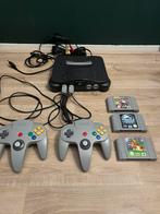 Nintendo 64 + 2 Controllers + 3 Games, Ophalen of Verzenden, Gebruikt, Met 2 controllers, Met games